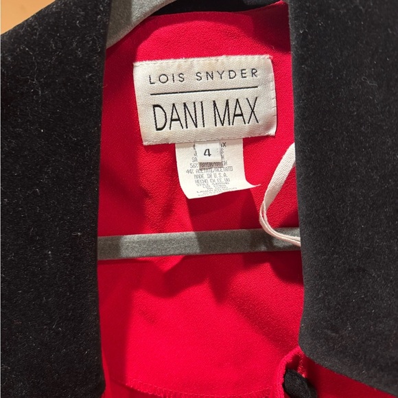 Cherry Red and Black Velvet Blazer Tailored Fit - Picture 2 of 9